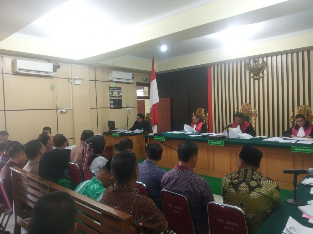 Para saksi yang memberikan keterangan di Pengadilan Tipikor Jambi 