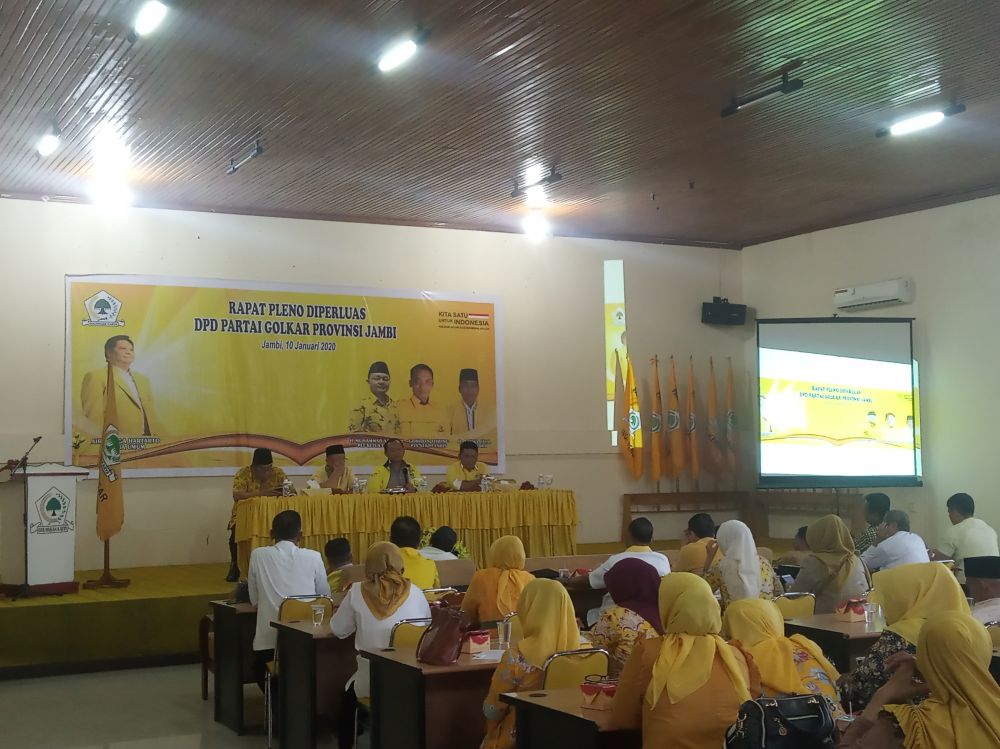Suasana Rapat Pleno Diperluas DPD Partai Golkar Provinsi Jambi 