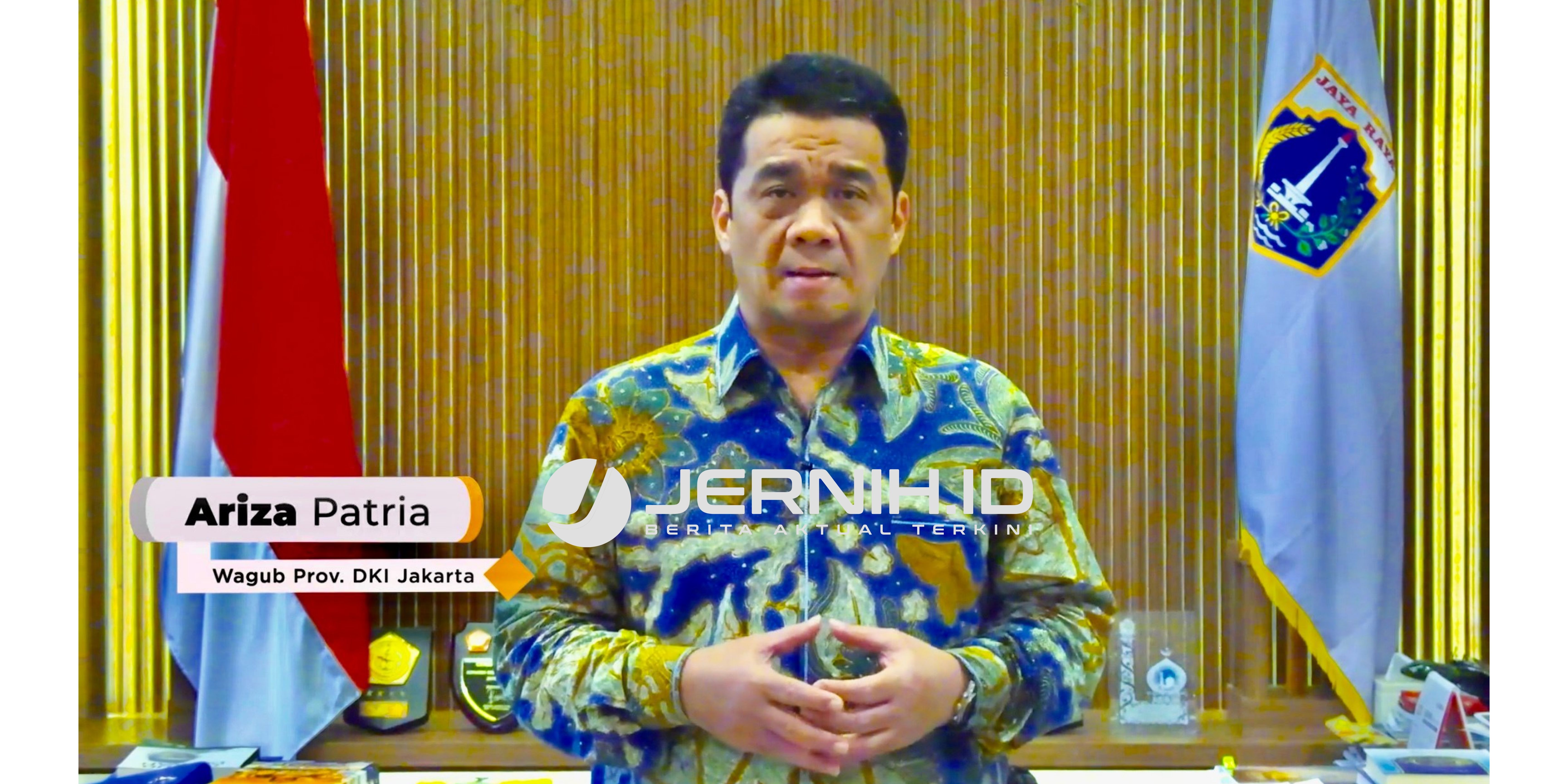Wakil Gubernur DKI Jakarta saat mengucapkan selamat ulang tahun ke-5 untuk Jernih.id.