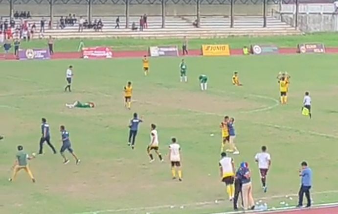 Suasana kegembiraan PS Merangin setelah memastikan ke Final Gubernur Cup 2020 