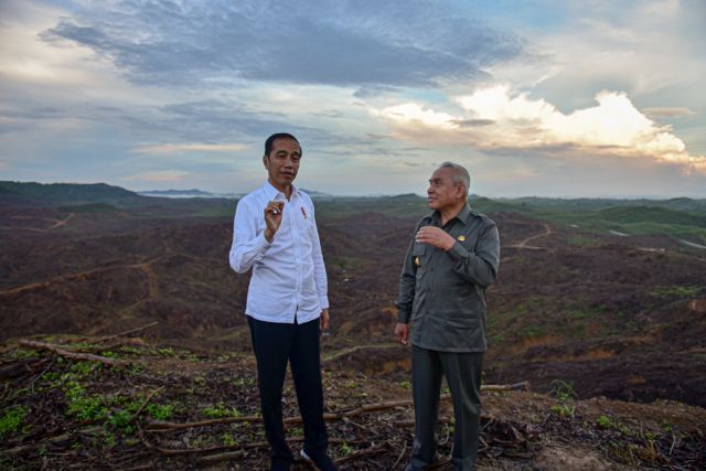 Jokowi saat tinjau ibu kota baru beberapa waktu lalu