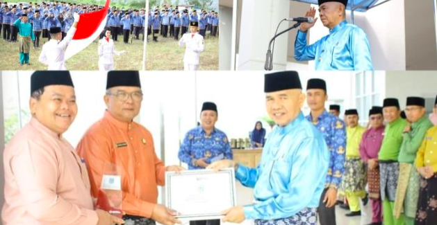 Adirozal saat upacara peringatan Hari Lahir Pancasila