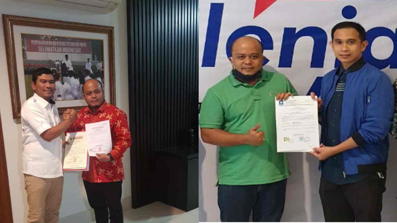 Robby saat terima rekomendasi dukungan Gerindra dan PAN