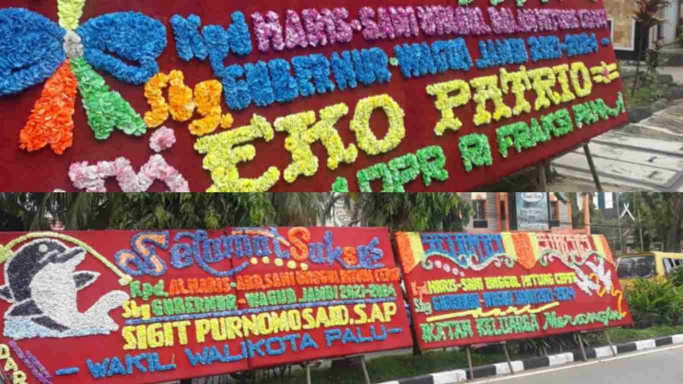 Papan ucapan selamat dari Pasha dan Eko Patrio