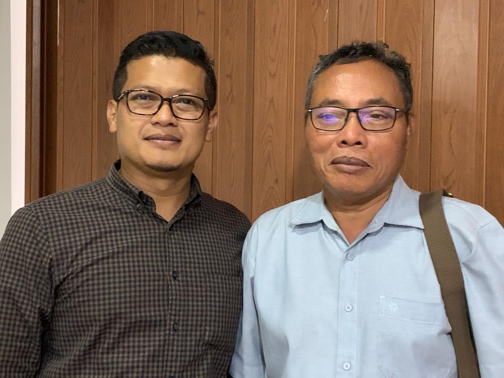 Ketua Departemen Pendidikan dan Pelatihan SMSI Pusat M. Nasir dan Direktur Eksekutif LPDS Hendrayana