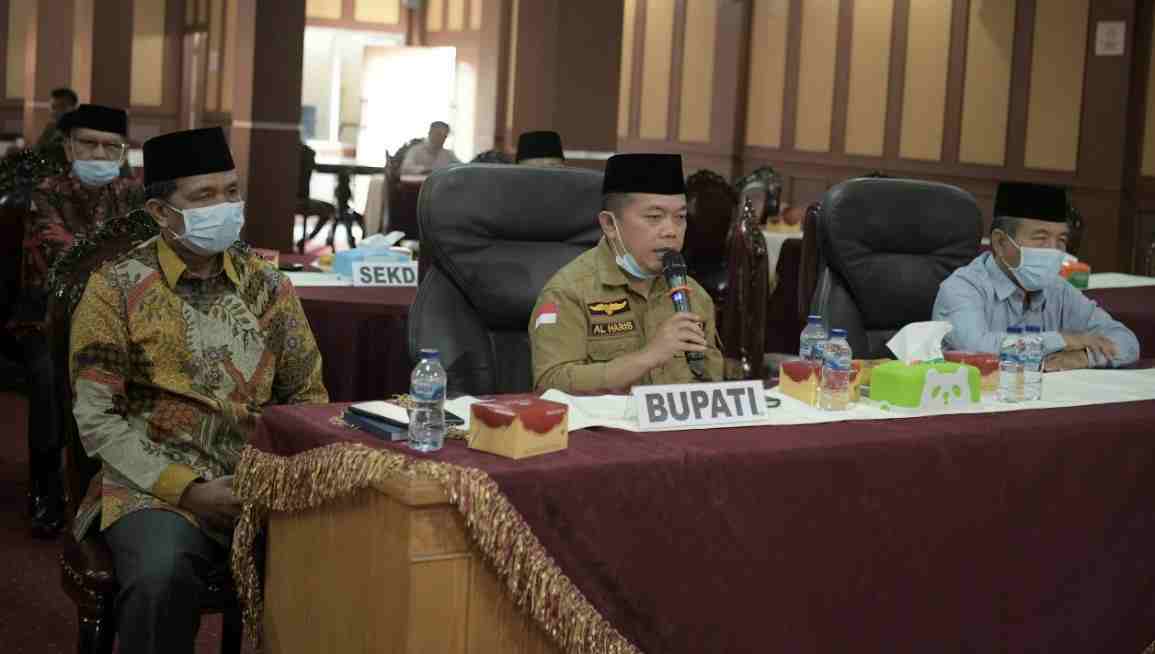 Bupati Merangin, Al Haris saat Vidcon