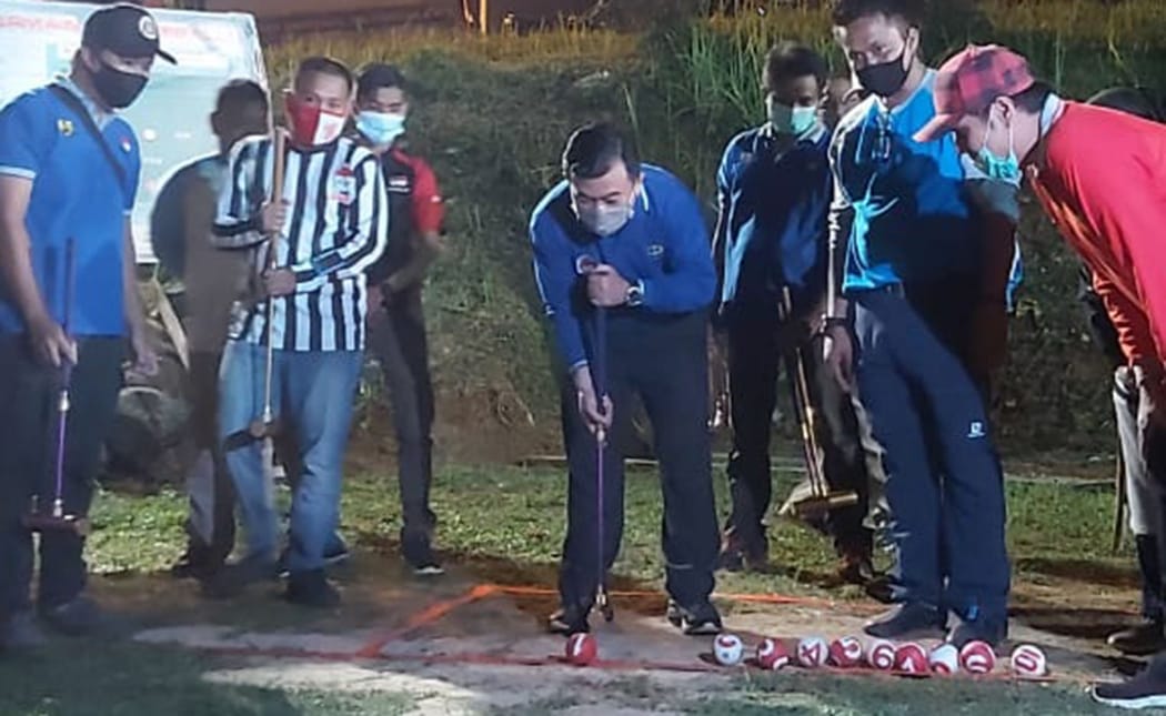Al Haris saat buka turnamen Gateball Sapta Taruna Cup I Tahun 2020