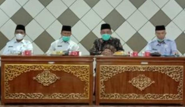 Wabup Mashuri saat pimpin diskusi kerjasama Baznas dan OPD