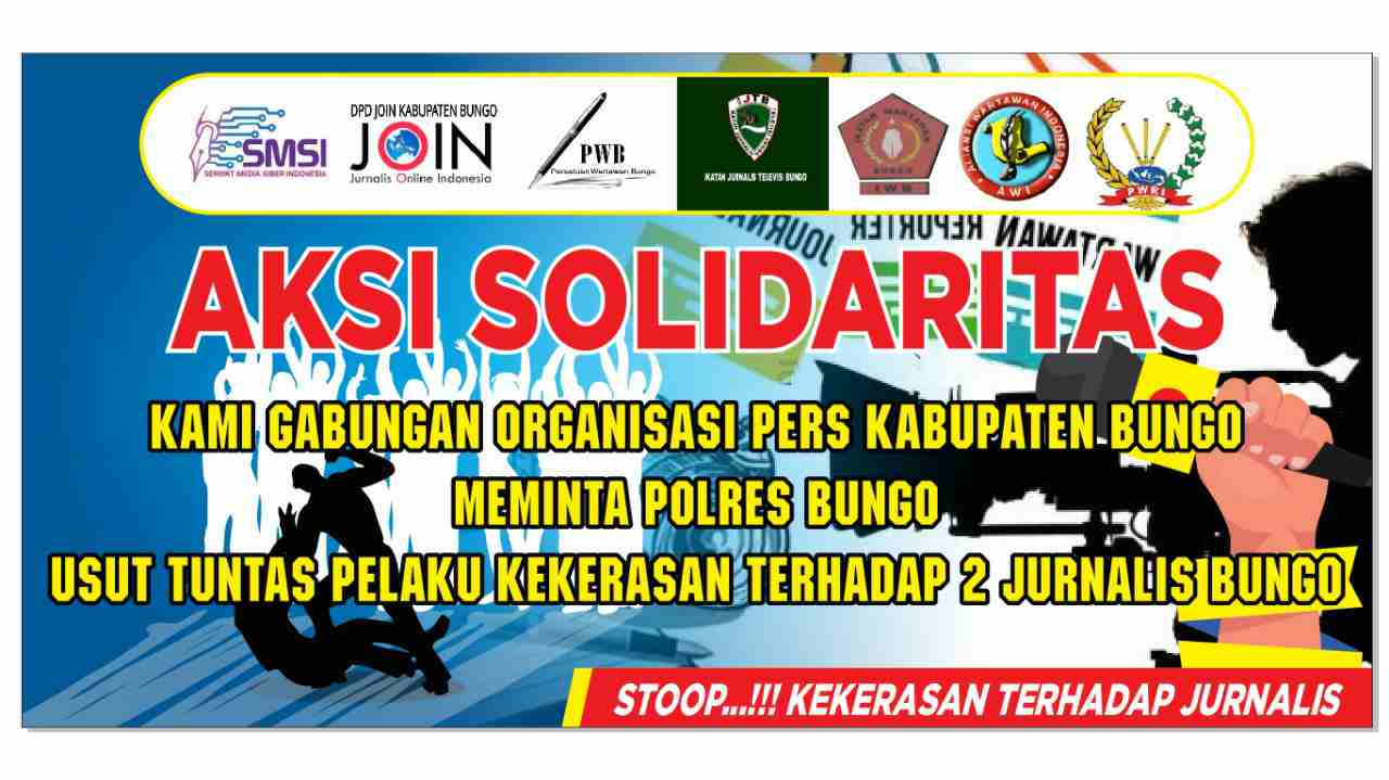 Aksi solidaritas wartawan di Bungo