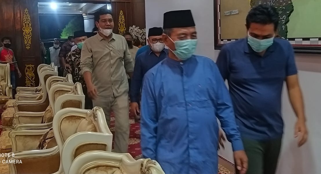 Bupati Mashuri saat sambut kunjungan Bupati Batanghari