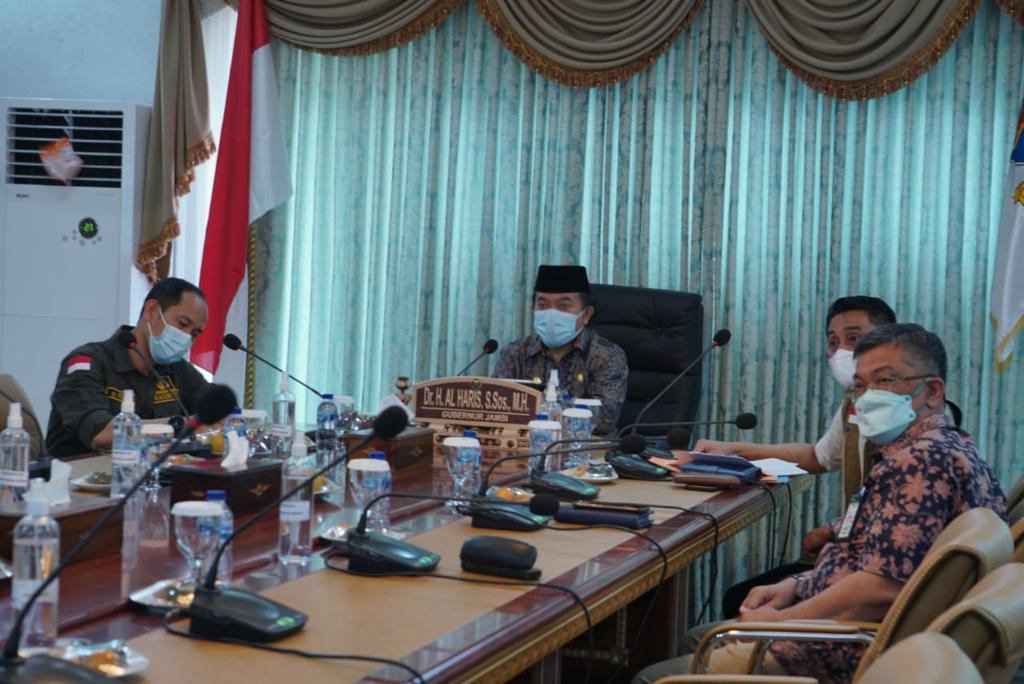 Al Haris saat ikuti Rakotnas penanggulangan Covid-19