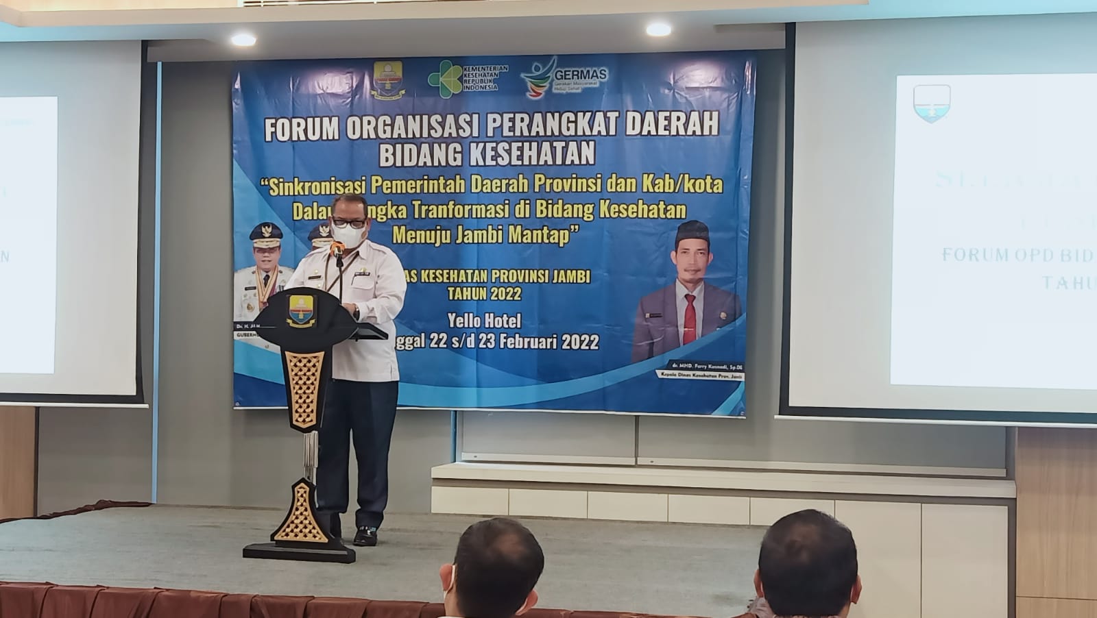 Apani saat buka kegiatan forum OPD bidang kesehatan 