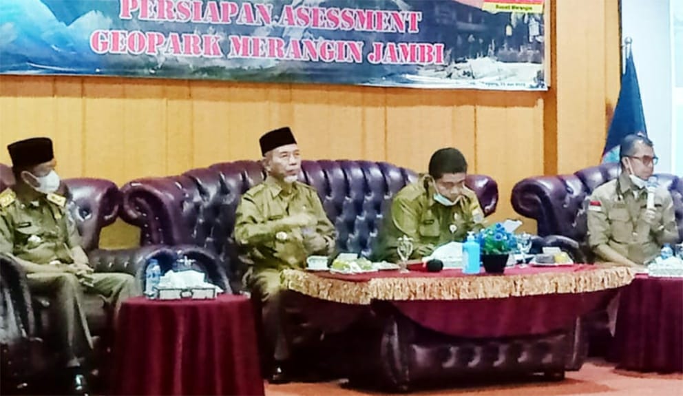 Bupati Mashuri saat ikuti Rakor persiapan Geoprak Merangin 