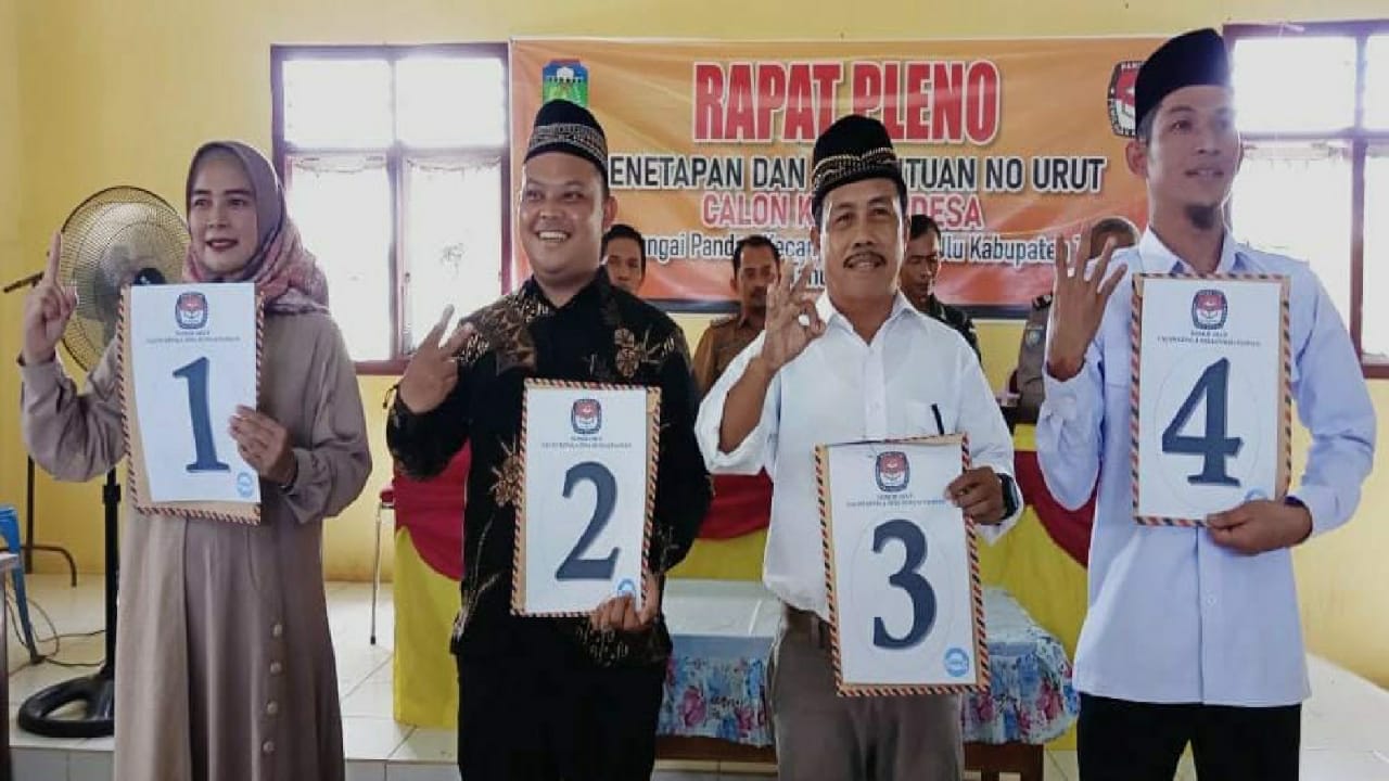 Pencabutan nomor urut calon Kades Sungai Pandan, Tebo