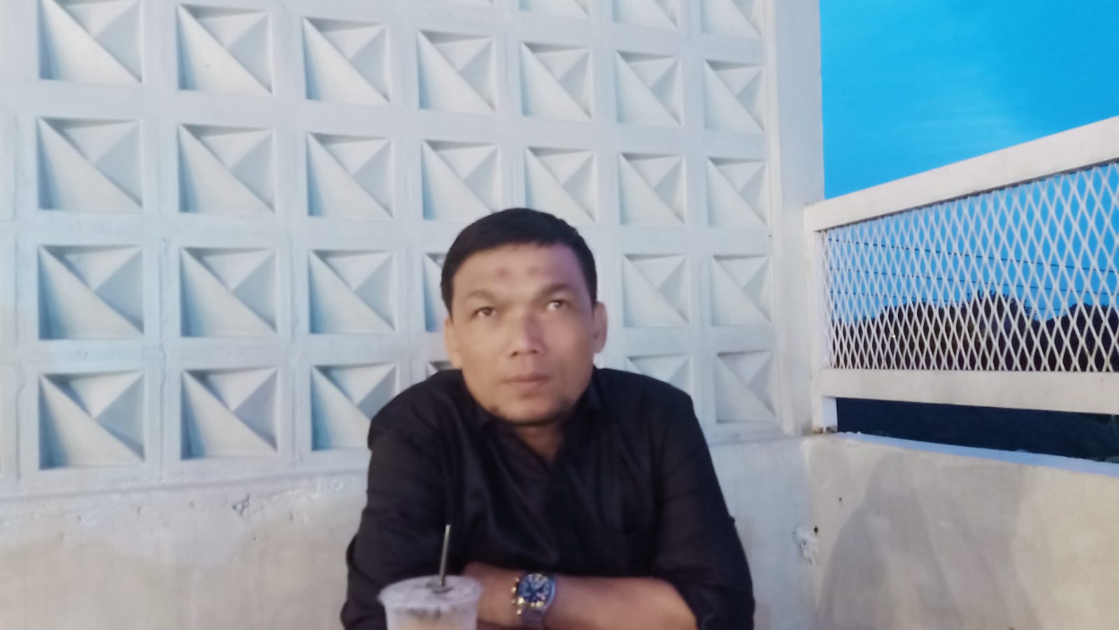 Ketua DPD Partai Garuda Provinsi Jambi, M Grivan Magne saat diwawancarai, Kamis (5/1)