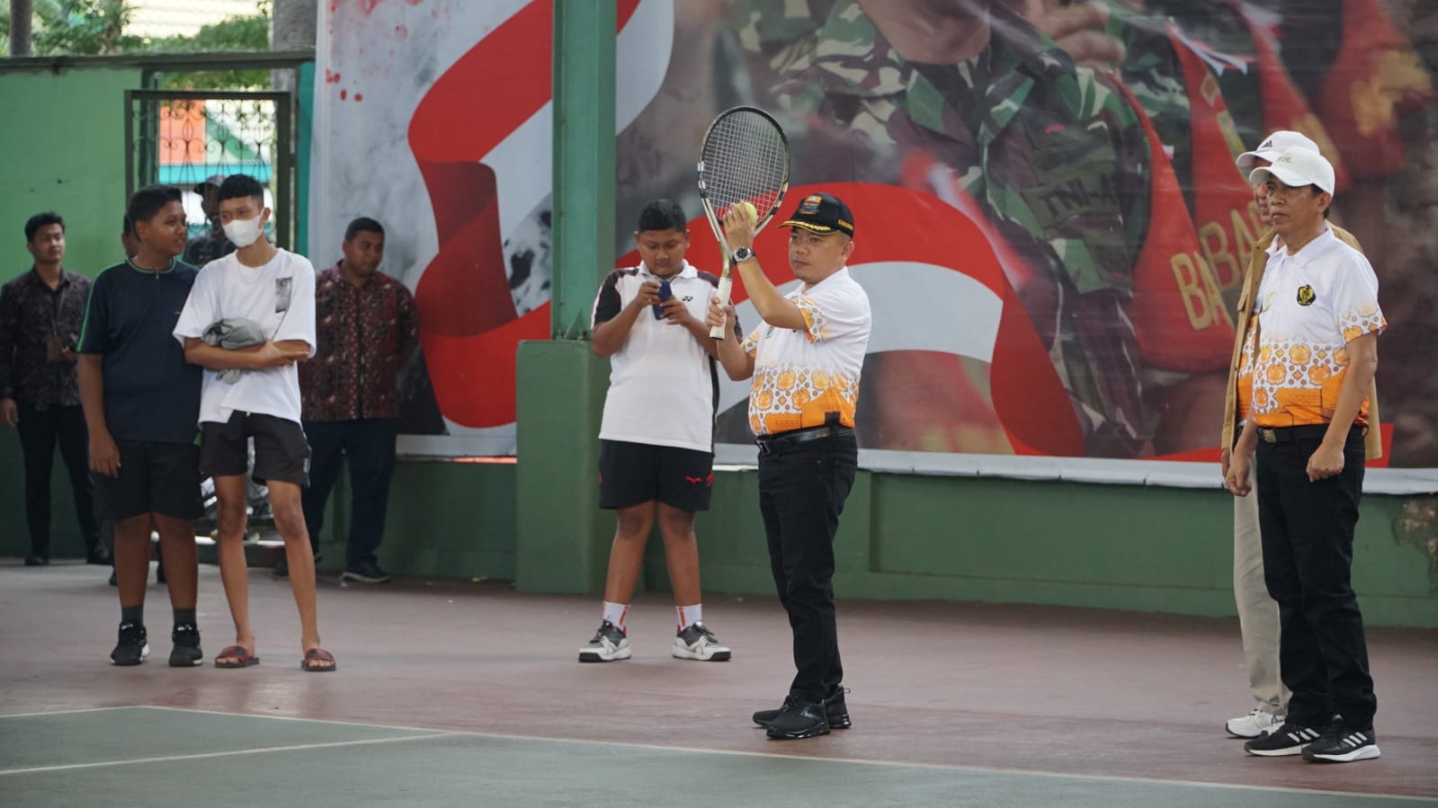 Al Haris saat pembukaan Kejurnas Tenis Provinsi Jambi II 2023, Kamis (26/1)