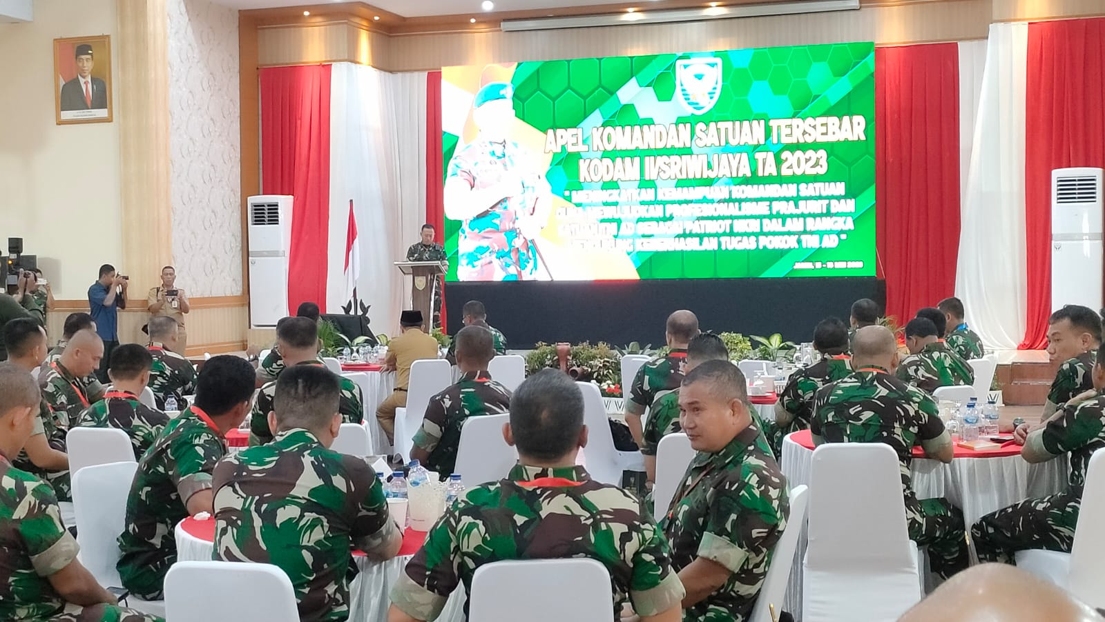 Al Haris beri materi dalam apel Komandan Satuan Tersebar Kodam II Sriwijaya, Senin (15/5)