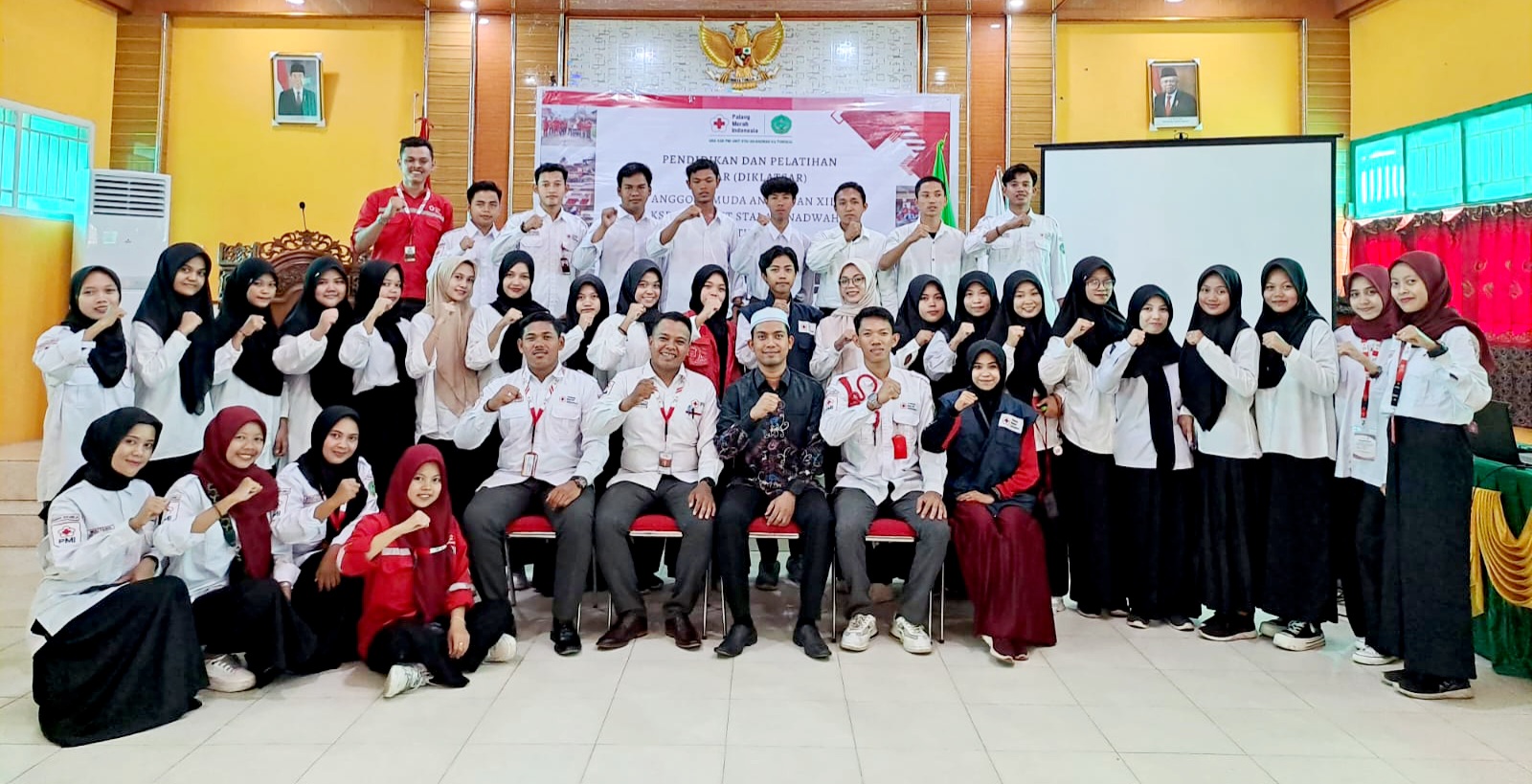Diklatsar KSR PMI Unit STAI An Nadwah Kuala Tungkal Angkatan ke-XIII. Sabtu (15/7/2023).