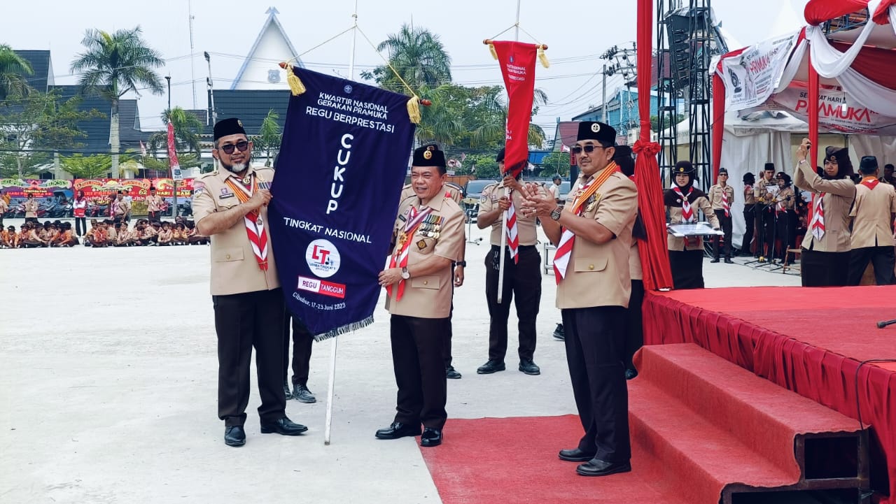 Al Haris peringatan Hari Besar Pramuka ke-62 di alun-alun Kuala Tungkal, Rabu (6/9)
