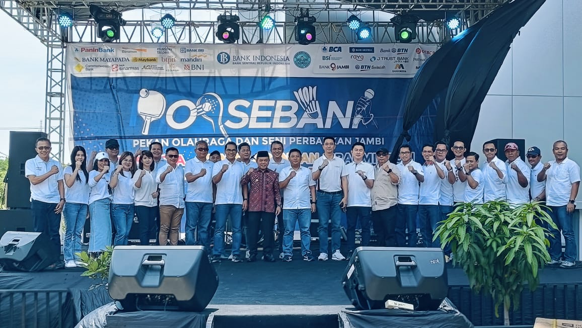 Al Haris saat hadiri Porseban yang digagas perbankan Jambi, Sabtu (23/9)