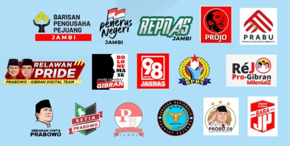 22 relawan Prabowo-Gibran di Provinsi Jambi 