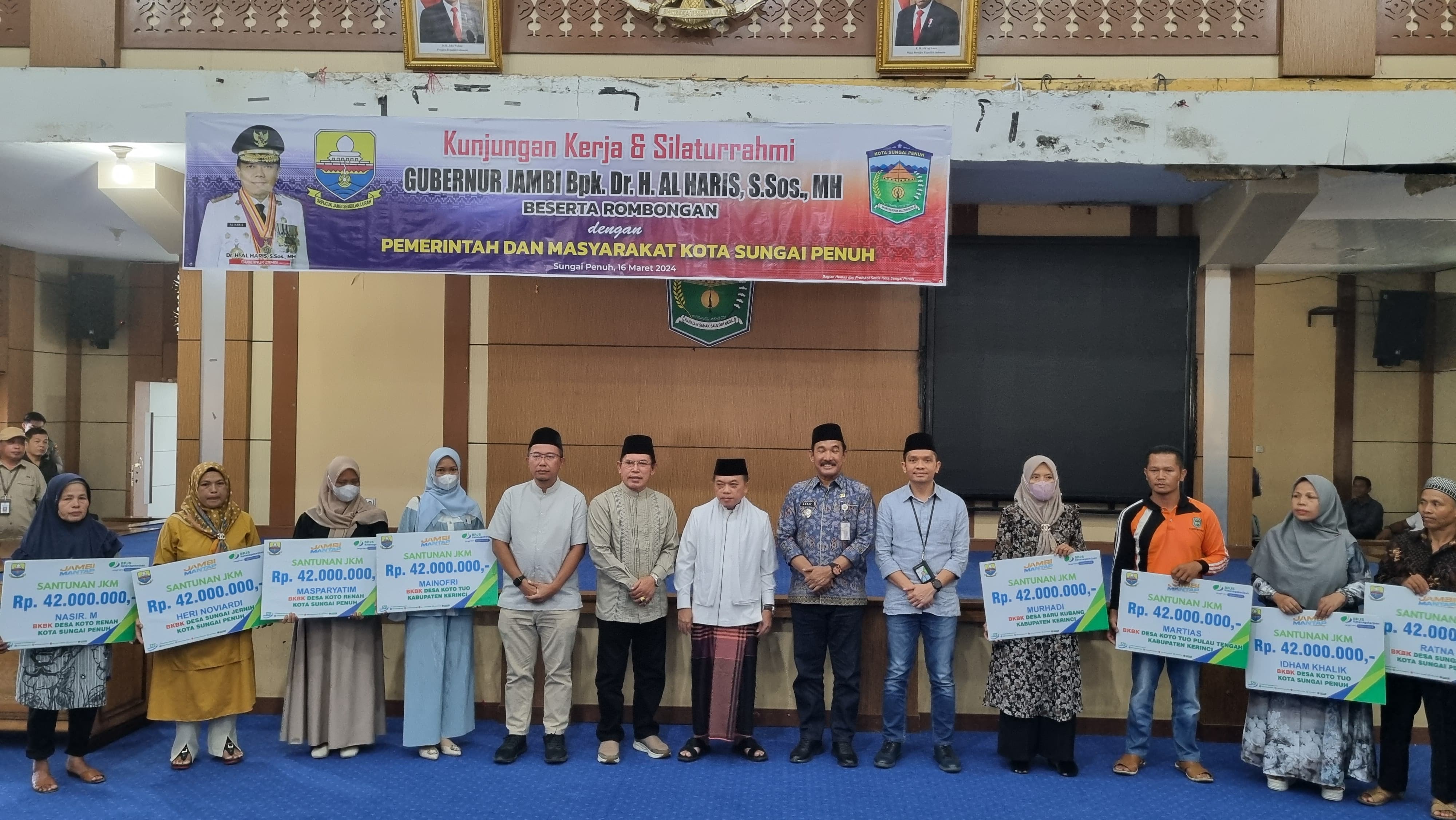 Delapan ahli waris program BKBK di Kerinci-Sungai Penuh terima zantunan