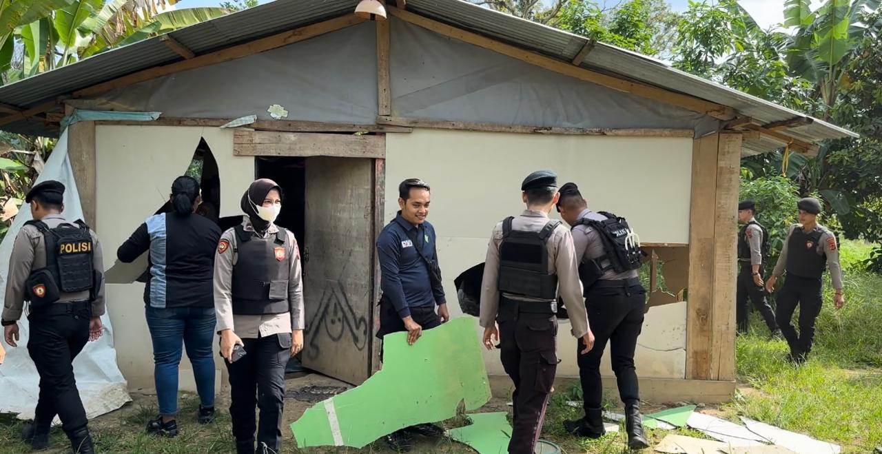 Satu rumah diduga bascamp penyalahgunaan  narkotika dihancurkan Tim Gabungan Polda Jambi