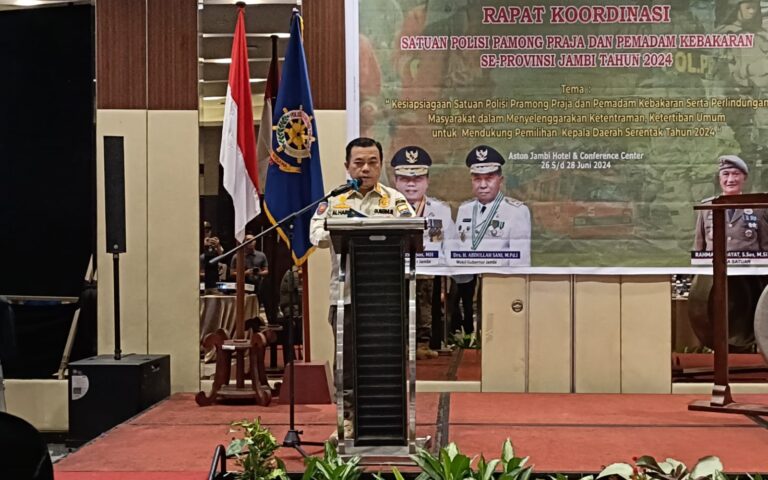 Al Haris buka Rakor Satpol PP dan Damkar Provinsi Jambi 2024, Rabu (27/6)