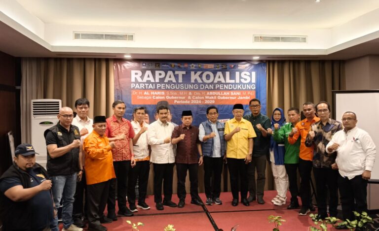 Rapat perdana 14 Partai koalisi Al Haris-Sani