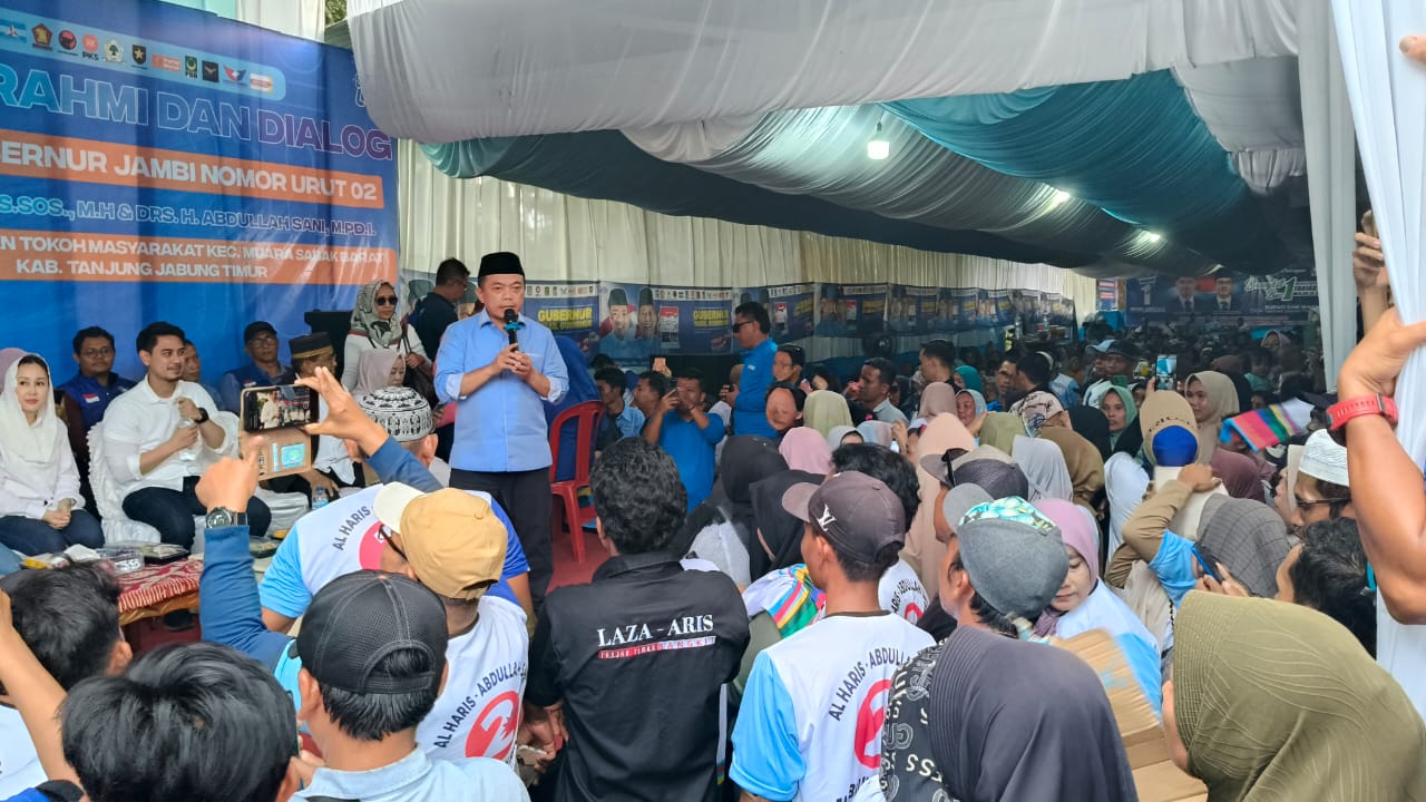 Al Haris saat silaturahmi dengan warga Tanjab Timur, Rabu (13/11)