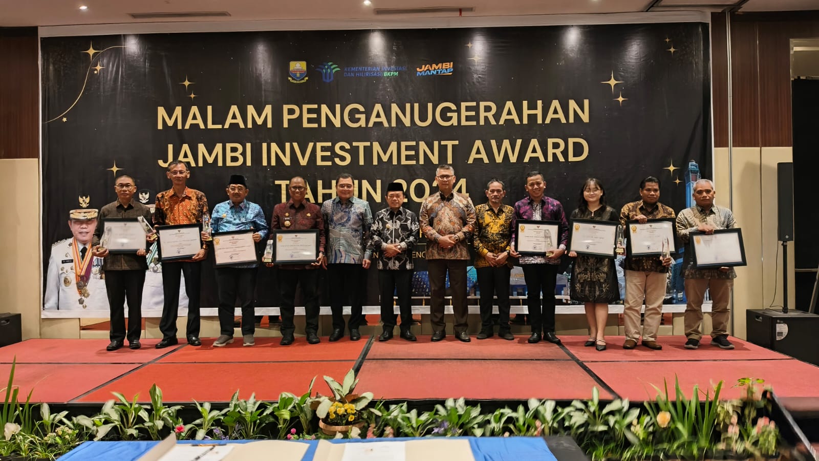 Al Haris saat hadiri penganugerahan Jambi Investment Award 2024