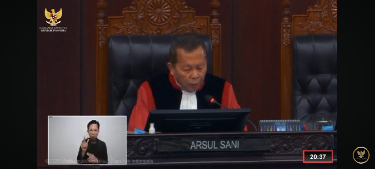 Majelis Hakim saat pembacaan amar putusan sengketa Pilwako Sungai Penuh