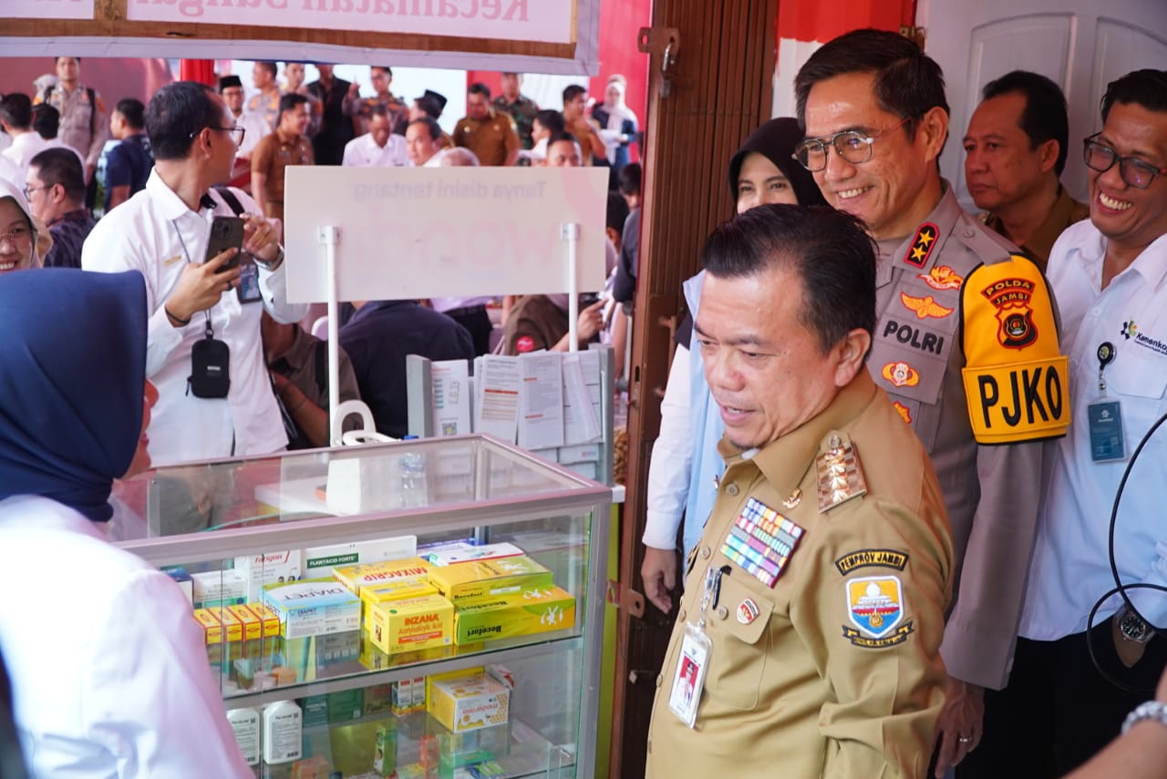 Al Haris saat launching Koperasi Merah Putih di Desa Tangkit Baru