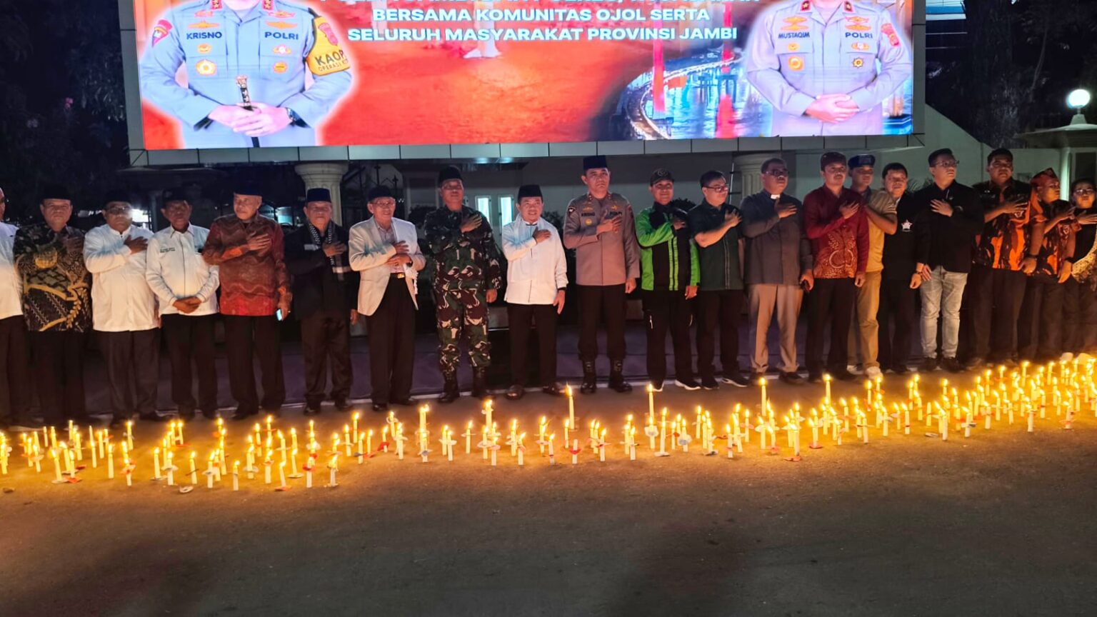Al Haris hadiri aksi damai 1.000 lilin Polda Jambi bersama Ojol