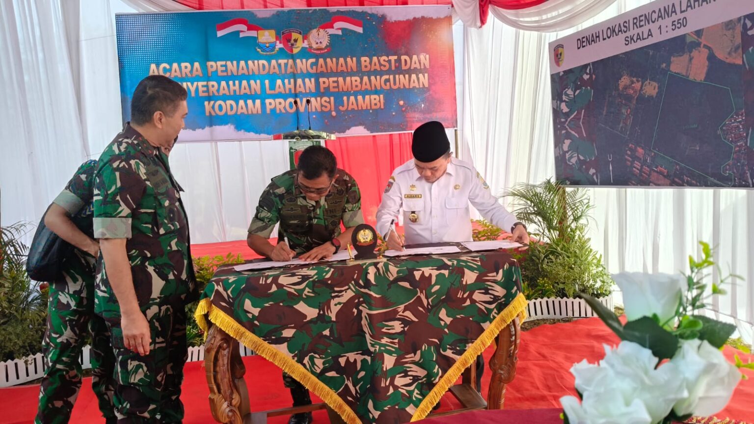 Pemprov Jambi hibahkan lahan strategis di Pondok Meja untuk pembangunan Kodam