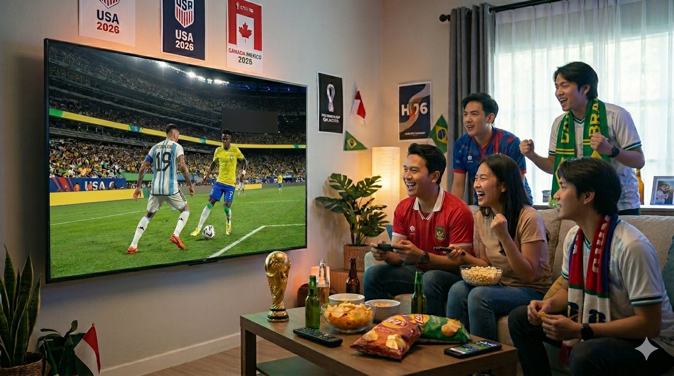 Ilustrasi nonton Piala Dunia 2026