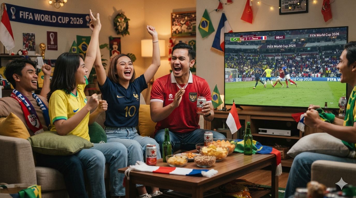 Ilustrasi nonton Piala Dunia 2026
