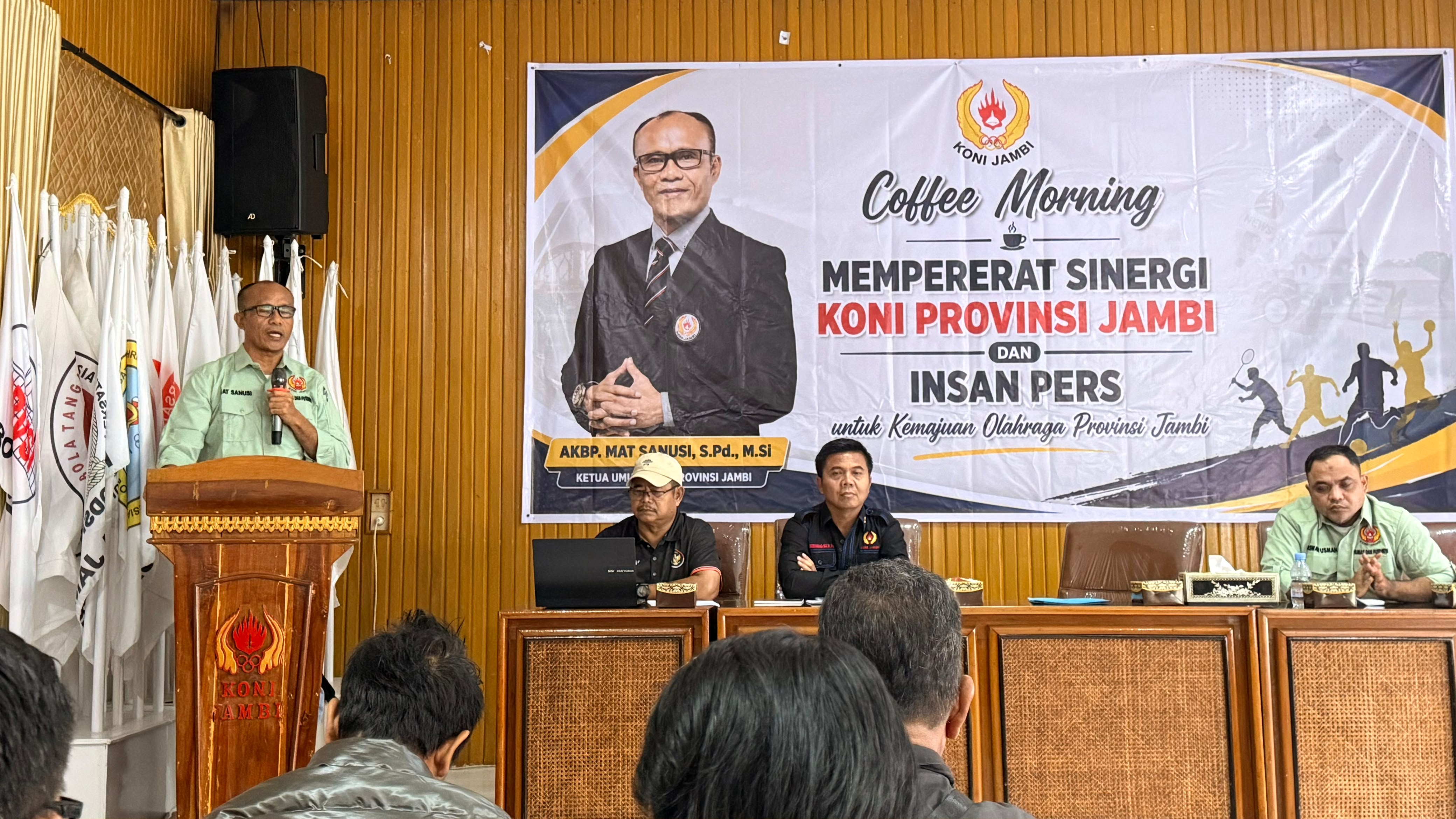 KONI Jambi Gelar Coffe Morning bersama media