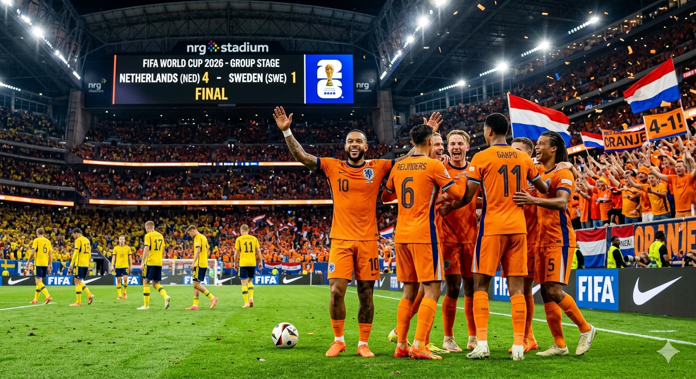 Belanda gilas Swedia 5-1 di Piala Dunia 2026