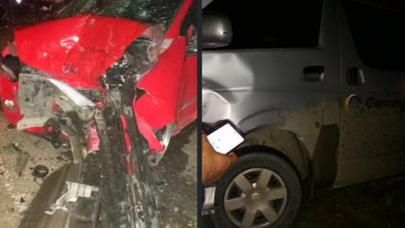 Tabrakan mobil travel Kerinci vs Ayla di Merangin