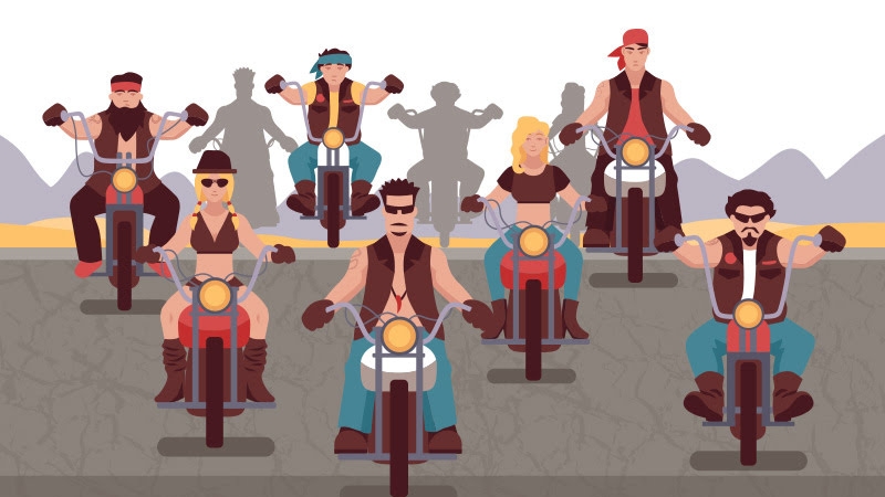 Geng motor (ilustrasi)