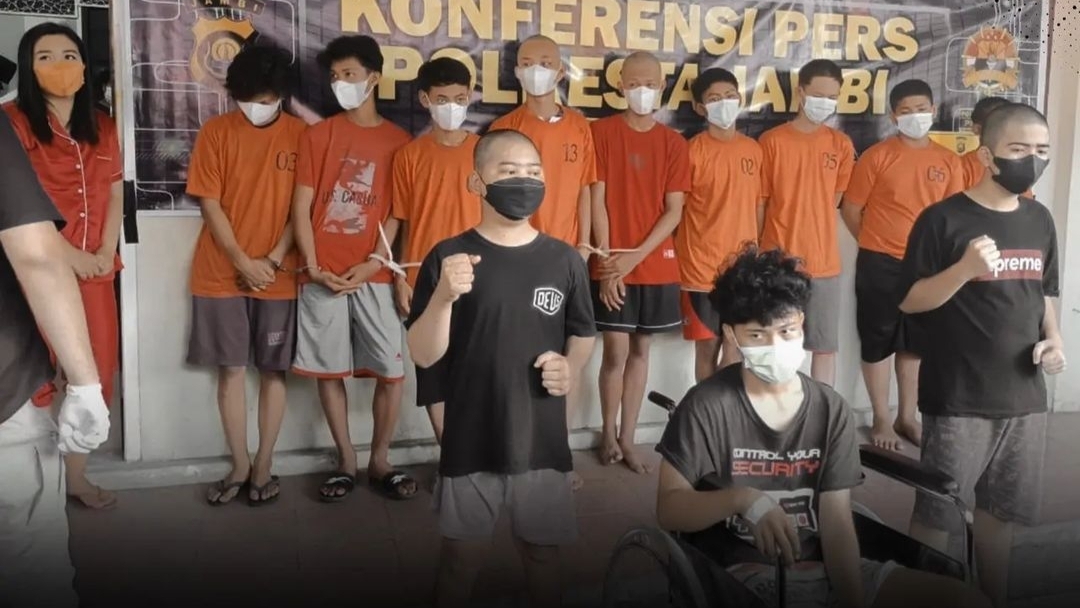 Pelaku geng motor yang diamankan polisi 