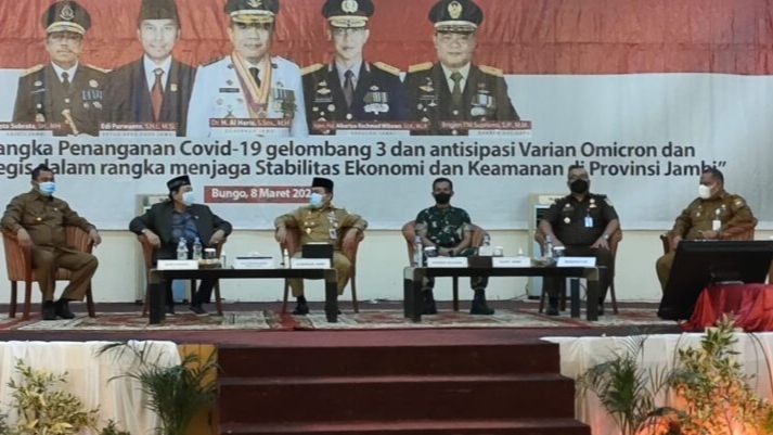 Rakor penanganan Covid-19 dan stabilitas ekonomi di Jambi