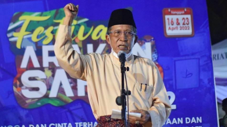 Wagub Abdullah Sani saat buka Festival Arakan Sahur di Tanjab Barat