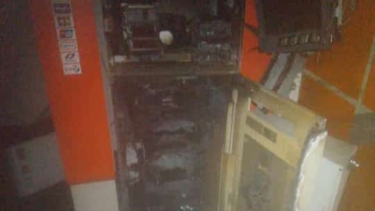 ATM BNI di Pasar Atas Bangko yang dibobol maling