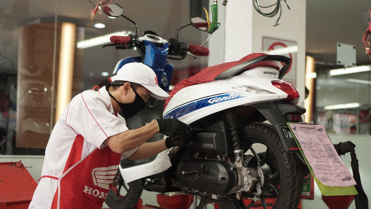 Servis sepeda motor Honda di dialer resmi