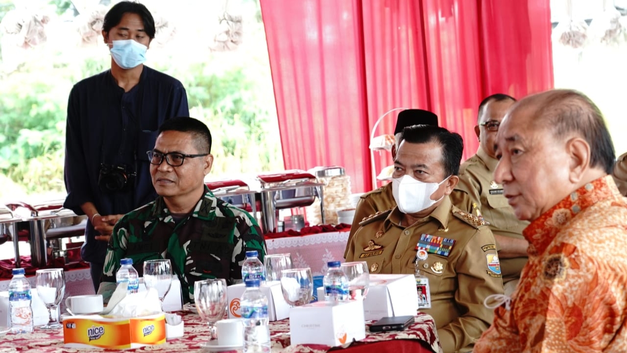 Gubernur Al Haris saat peresmian pembangunan mega proyek JBC Rp 1,2 triliun