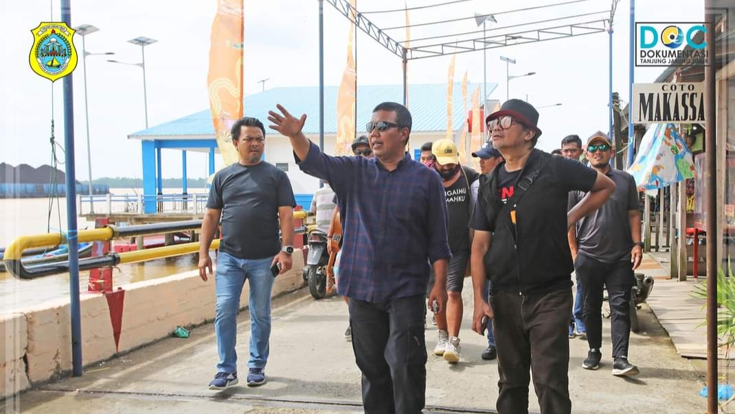 Bupati Romi dan Bongky saat cek lokasi Kenduri Swarnabhumi 