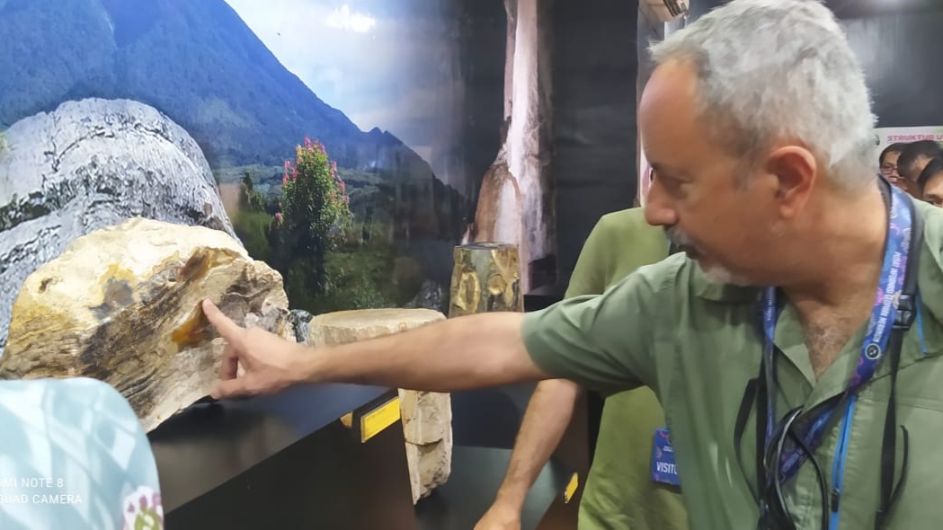 Tim Evaluator UGG saat melihat batu sungkai 