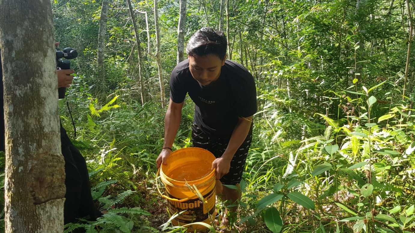 Warga bahagia adanya sumur bor program TMMD ke 115